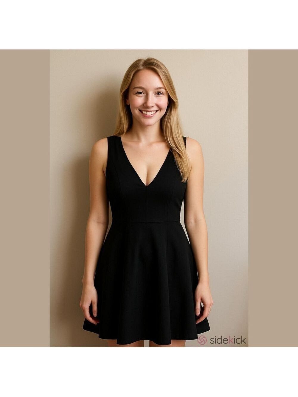 Theory Huey A line Dress Flowy Black Size 8 Wool Spandex Blend